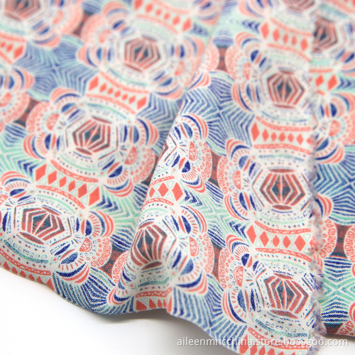 30s rayon challis reactive printed fabric